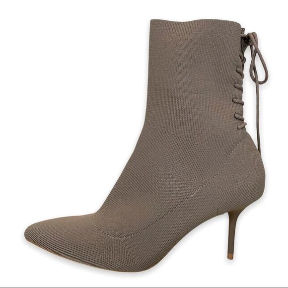 Zara Shoes - Zara basic Collection Stiletto Laced High Heel Ankle Sock Boots